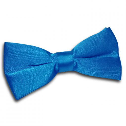 Electric Blue Satin Pre-Tied Thistle Bow Tie