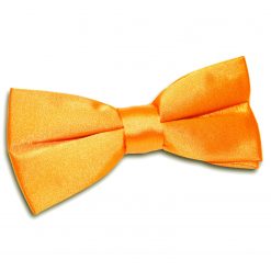 Fluorescent Orange Satin Pre-Tied Thistle Bow Tie