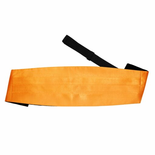 Fluorescent Orange Satin Cummerbund
