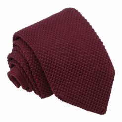 Cabernet Red Knitted Slim Tie