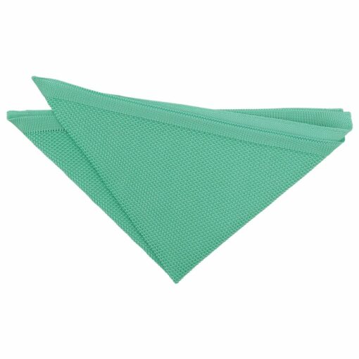 Aquamarine Green Knitted Pocket Square