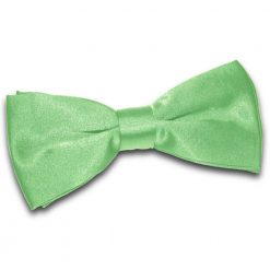 Lime Green Satin Pre-Tied Bow Tie
