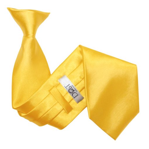 Marigold Satin Clip On Tie