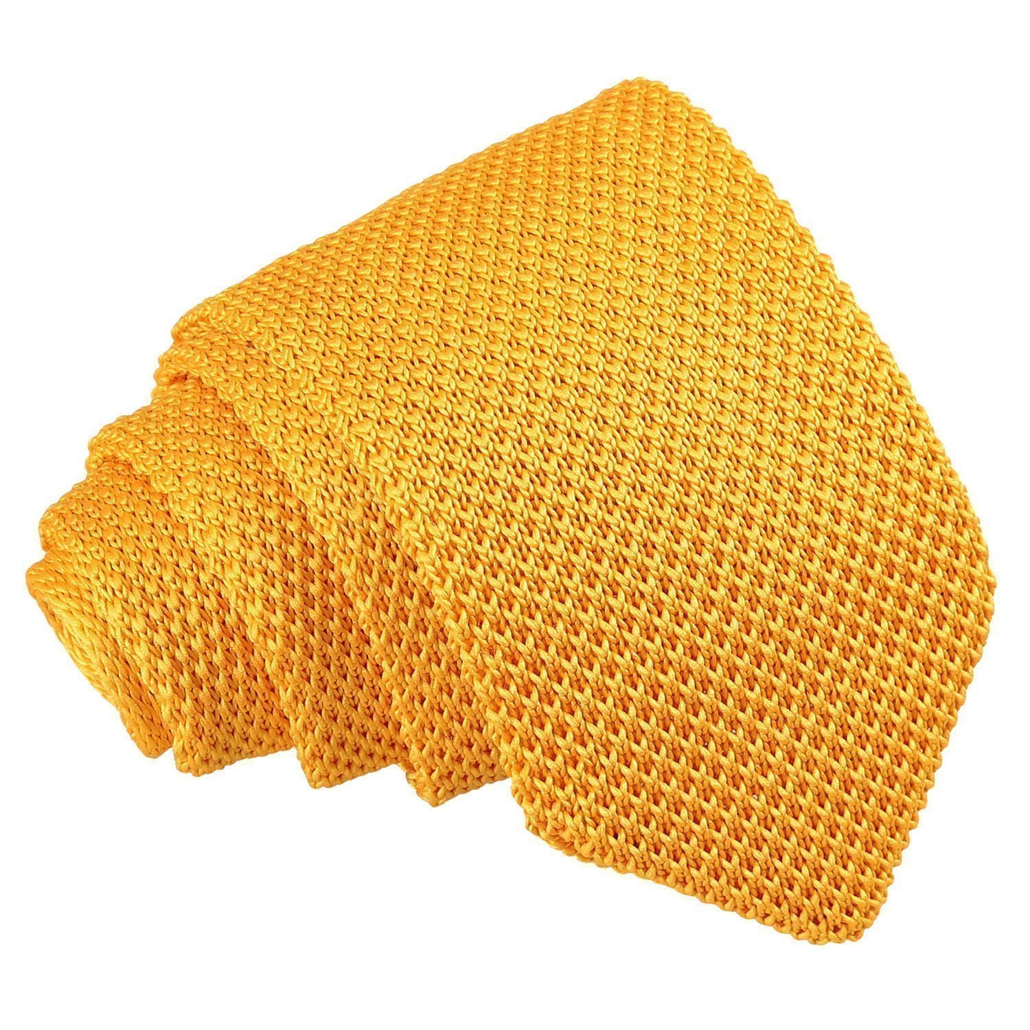 Marigold Yellow Knitted Slim Tie Marigold Yellow Knitted Slim Tie