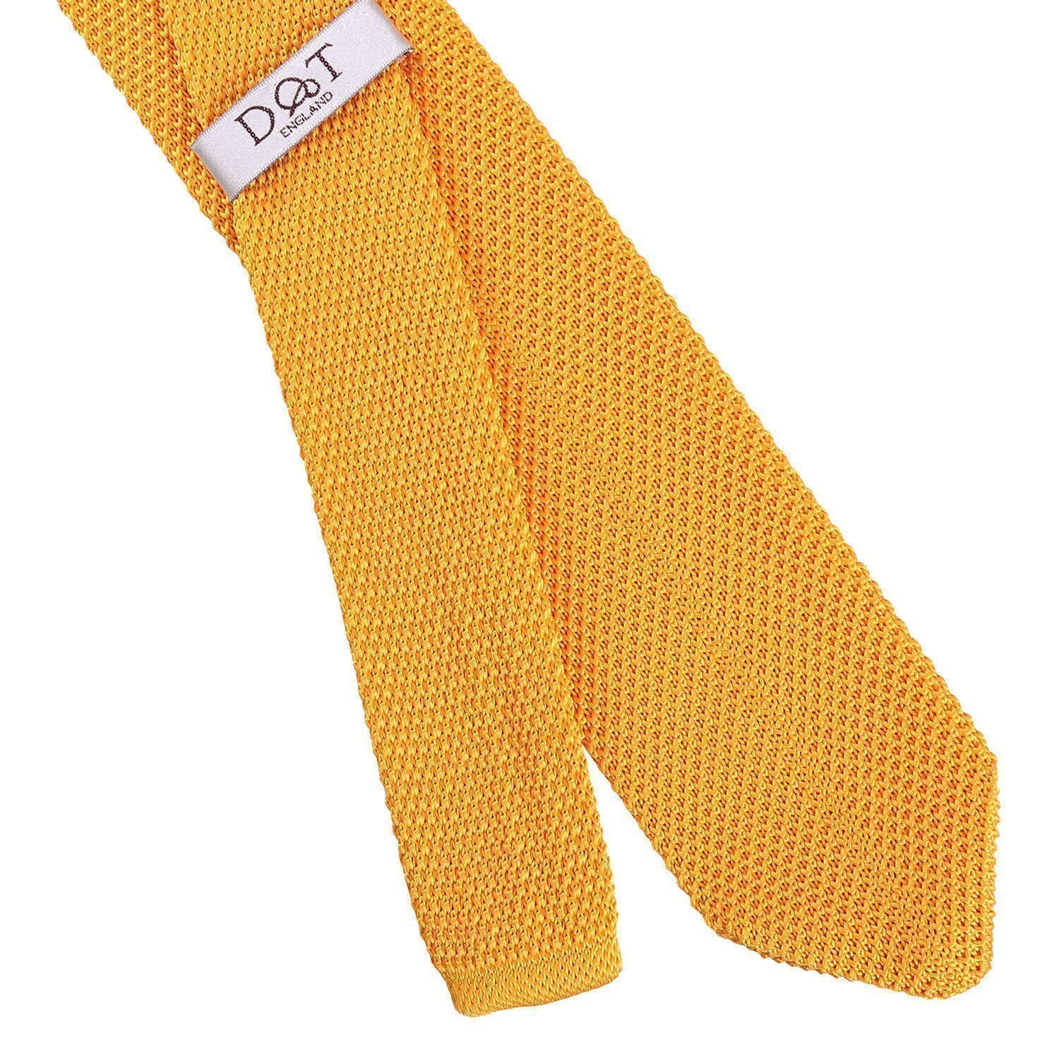 Marigold Yellow Knitted Slim Tie Marigold Yellow Knitted Slim Tie