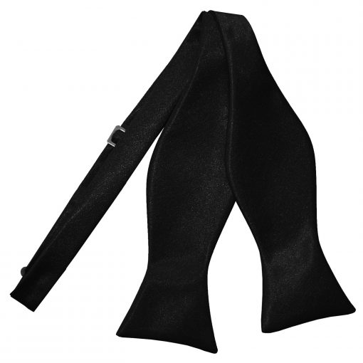 Black Satin Self Tie Bow Tie