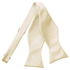 Champagne Satin Self Tie Bow Tie