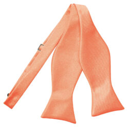 Coral Satin Self Tie Bow Tie