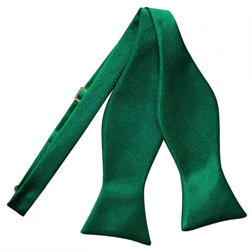 Emerald Green Satin Self Tie Thistle Bow Tie