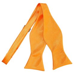 Fluorescent Orange Satin Self Tie Bow Tie