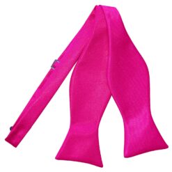 Hot Pink Satin Self Tie Bow Tie