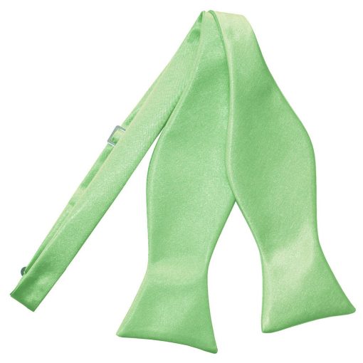 Lime Green Satin Self Tie Bow Tie
