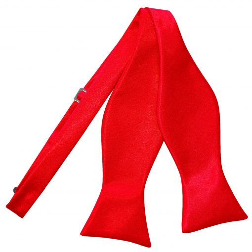 Red Satin Self Tie Bow Tie