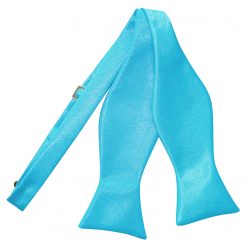 Robin's Egg Blue Satin Self Tie Thistle Bow Tie