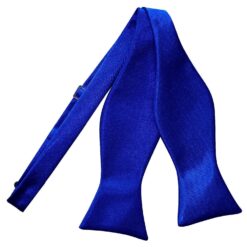 Royal Blue Satin Self Tie Bow Tie