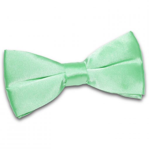 Mint Green Satin Pre-Tied Thistle Bow Tie