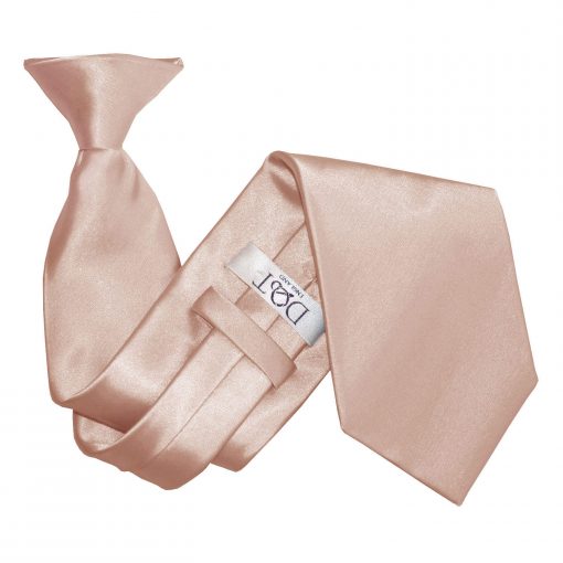 Mocha Brown Satin Clip On Tie