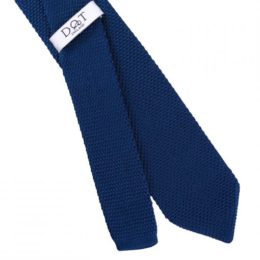 Navy Blue Knitted Slim Tie