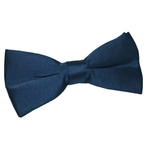 Navy Blue Satin Pre-Tied Bow Tie
