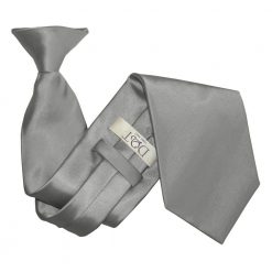 Platinum Satin Self Tie Bow Tie