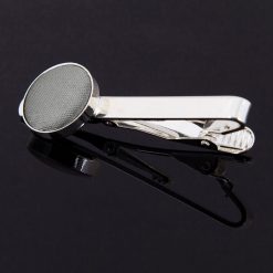 Platinum Satin Inlay Tie Clip