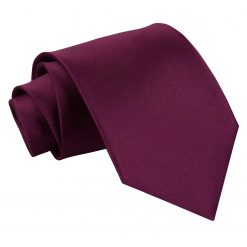 Plum Satin Classic Tie