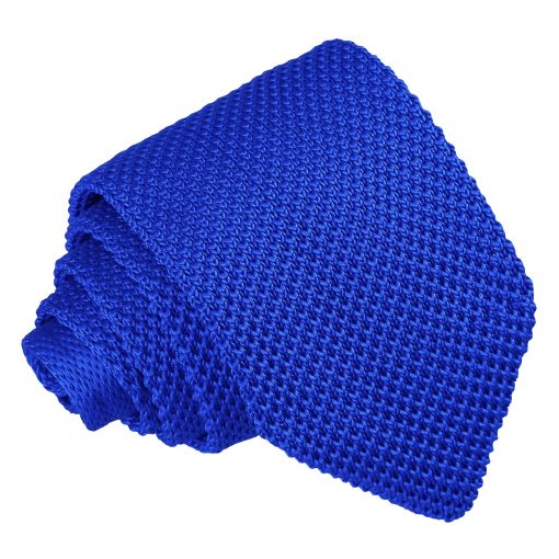 Royal Blue Knitted Slim Tie