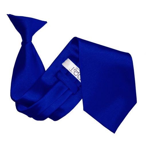 Royal Blue Satin Clip On Tie