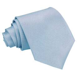 Dusty Blue Satin Extra Long Tie