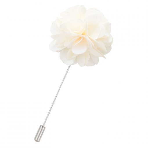 White Satin Lapel Pin