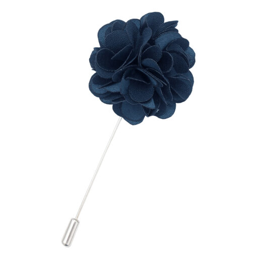Navy Blue Satin Lapel Pin