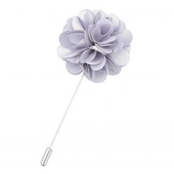 White Plain Satin Lapel Pin