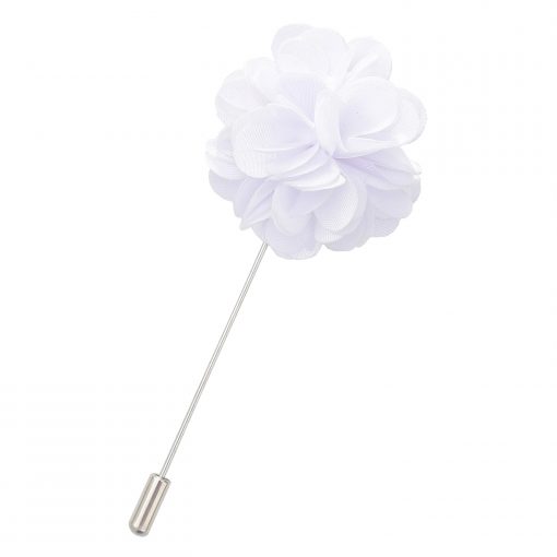 White Satin Lapel Pin