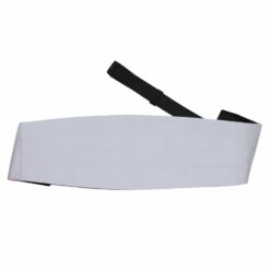 Silver Plain Satin Cummerbund