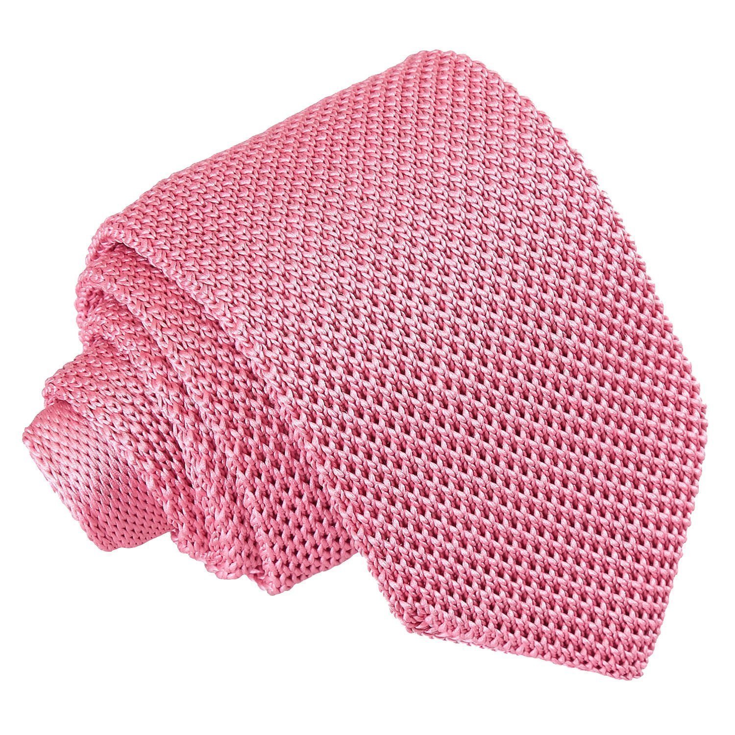 Strawberry Pink Knitted Slim Tie Strawberry Pink Knitted Slim Tie
