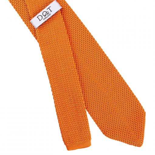 Tangerine Knitted Slim Tie