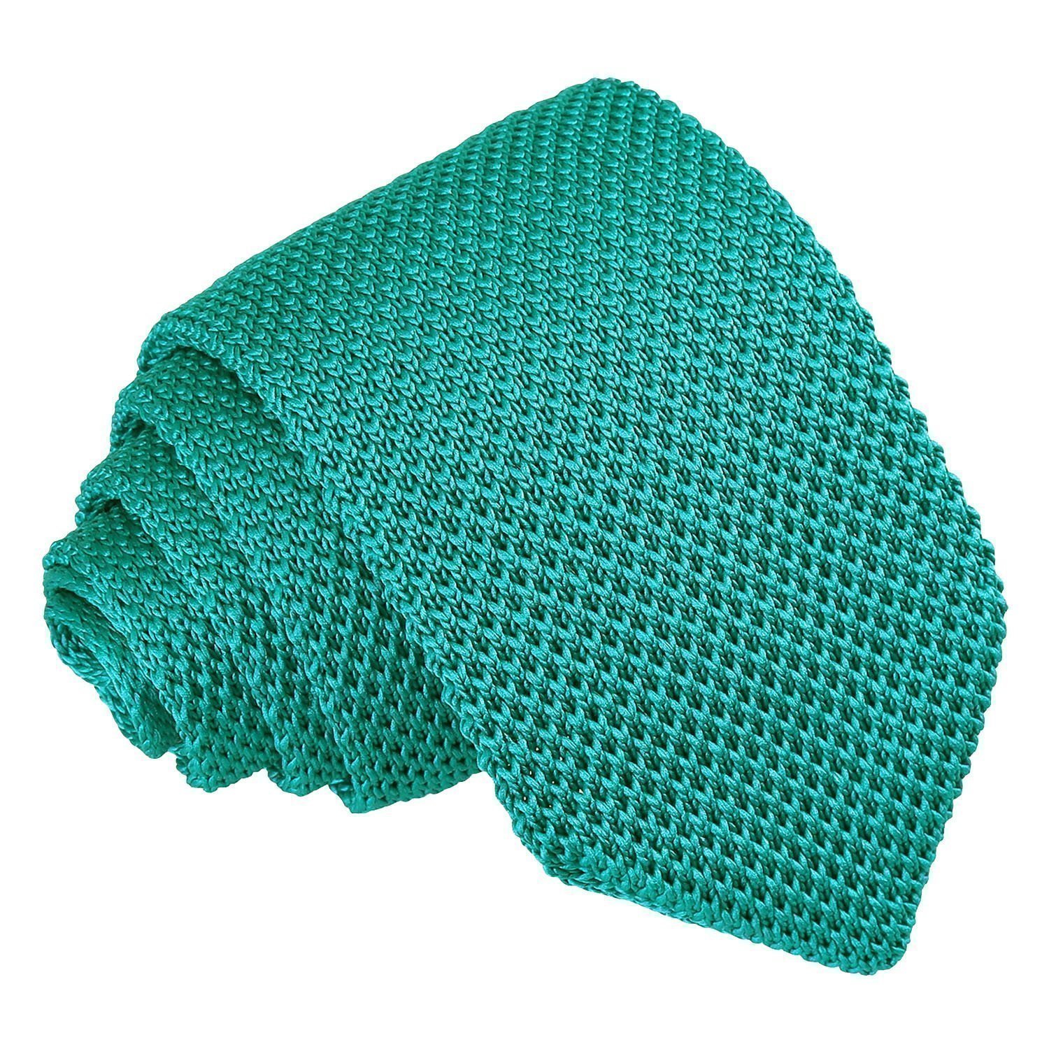 Teal Knitted Slim Tie Teal Knitted Slim Tie