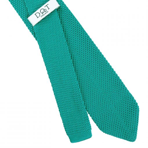 Teal Knitted Slim Tie