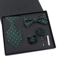 Black Polka Dot Tie 5pc Gift Box Set