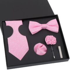 Black Polka Dot Tie 5pc Gift Box Set