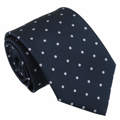 Navy Blue Polka Dot Tie