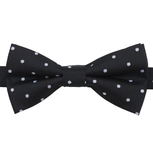 Navy Blue Polka Dot Pre-Tied Bow Tie