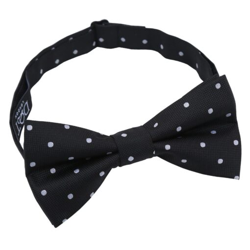 Navy Blue Polka Dot Pre-Tied Bow Tie
