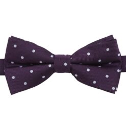 Navy Blue Polka Dot Pre-Tied Thistle Bow Tie