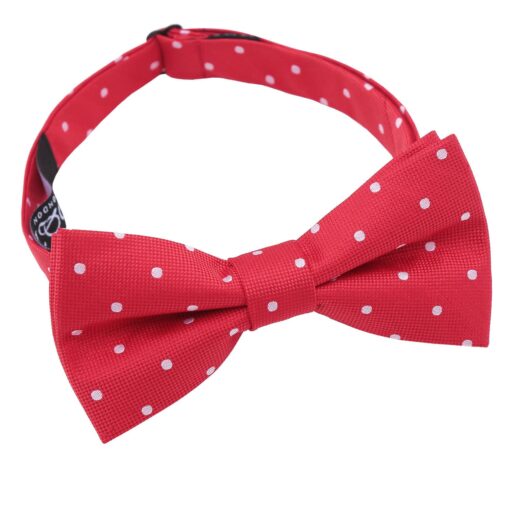 Navy Blue Polka Dot Pre-Tied Bow Tie