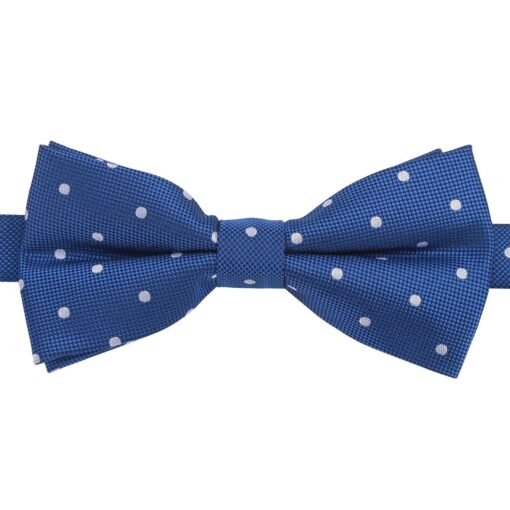 Navy Blue Polka Dot Pre-Tied Bow Tie