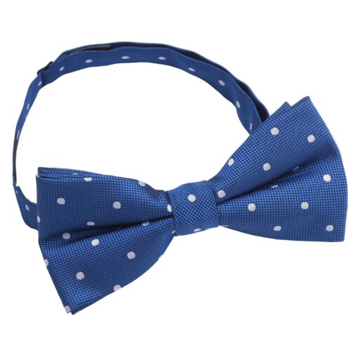 Navy Blue Polka Dot Pre-Tied Thistle Bow Tie