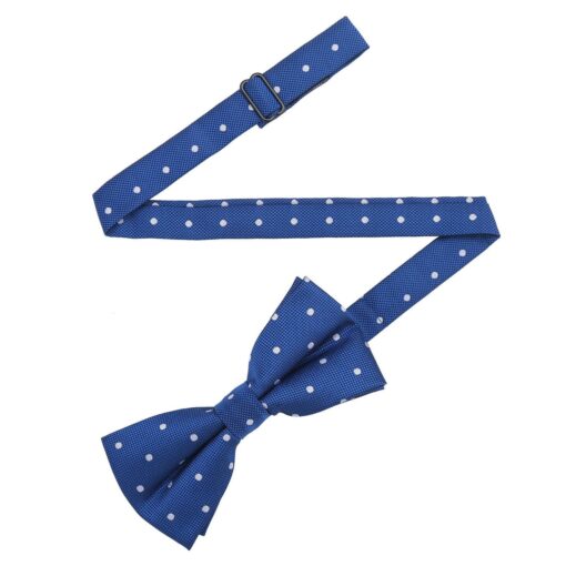 Navy Blue Polka Dot Pre-Tied Thistle Bow Tie