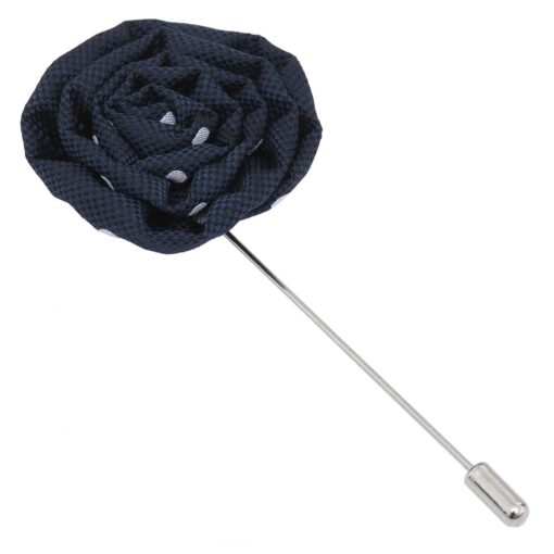 Royal Blue Polka Dot Lapel Pin