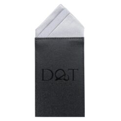 White Satin Pre-Folded Pocket Square One Peak